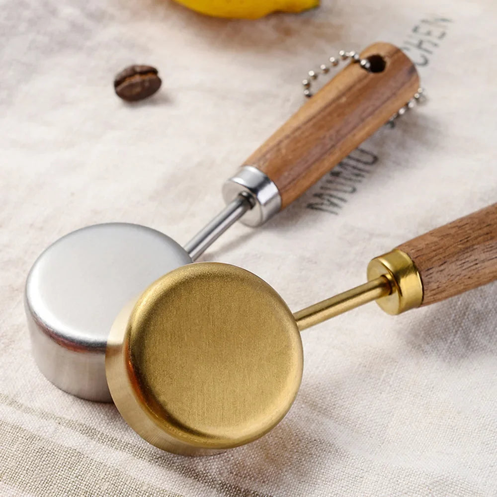 Wood-Handled Stainless Steel Measuring Spoons — Set of 2