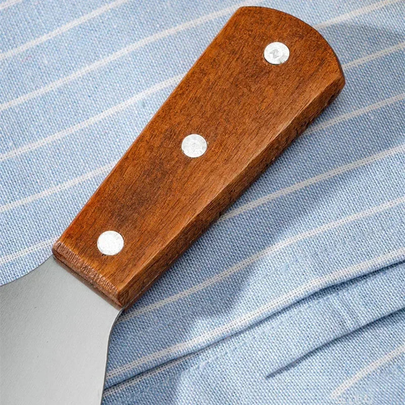 Wood-Handled Stainless Steel Spatula