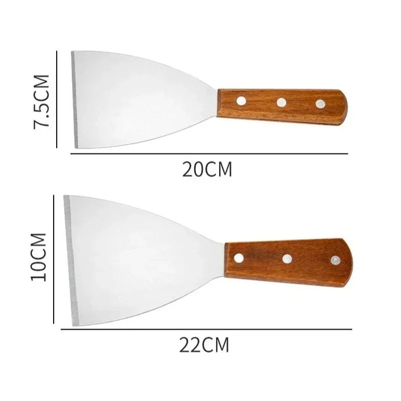 Wood-Handled Stainless Steel Spatula