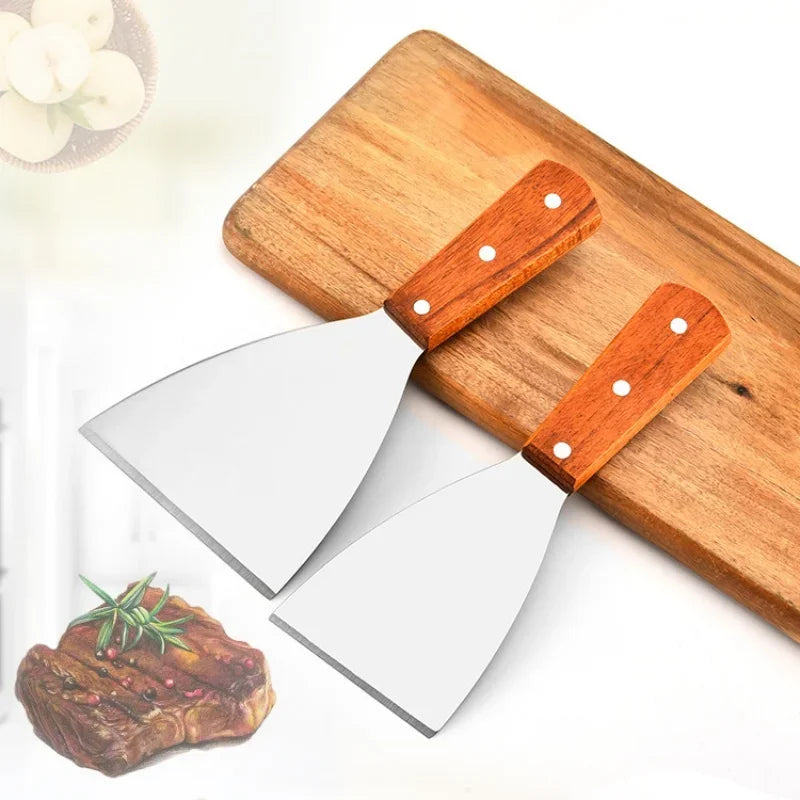 Wood-Handled Stainless Steel Spatula