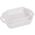 White Stoneware Casserole Dish Set