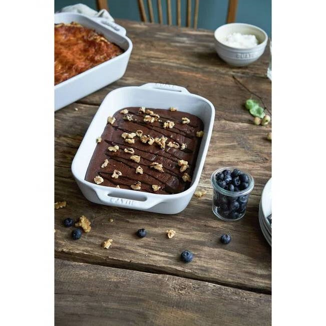 White Stoneware Casserole Dish Set