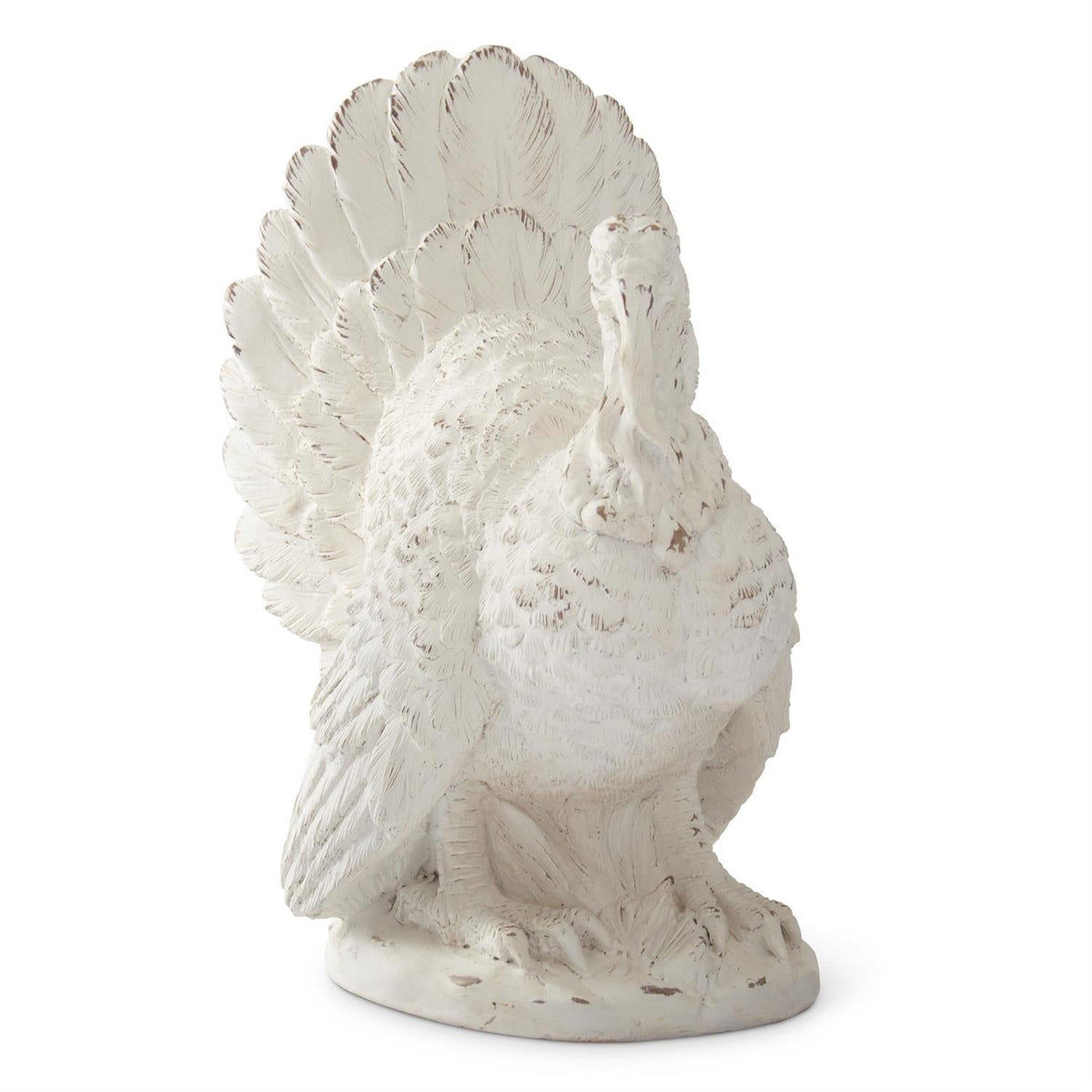 Whitewashed Resin Turkey — 10 in