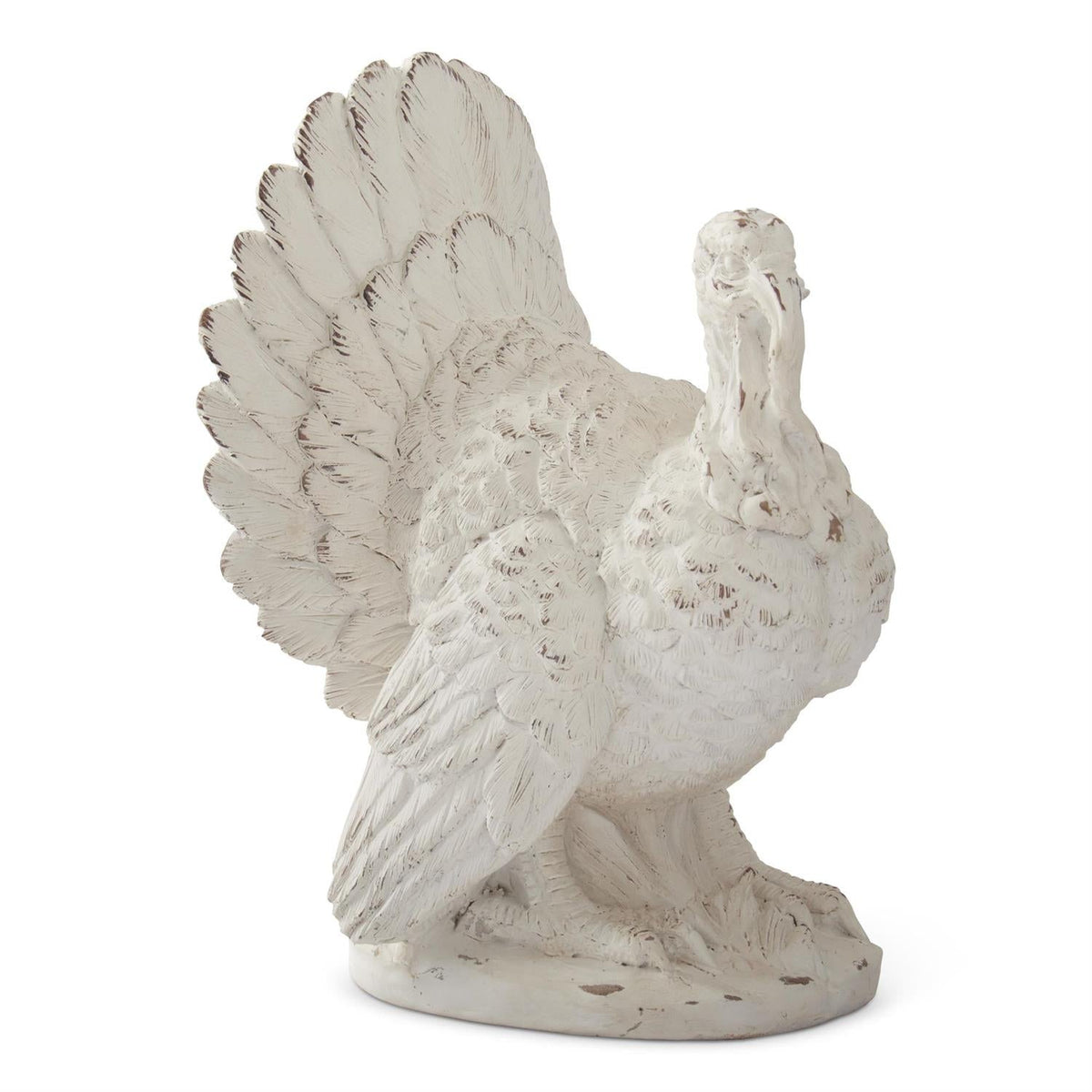 Whitewashed Resin Turkey — 10 in