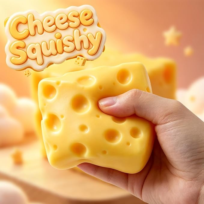 Yellow Cheese Squishy Fidget Toy