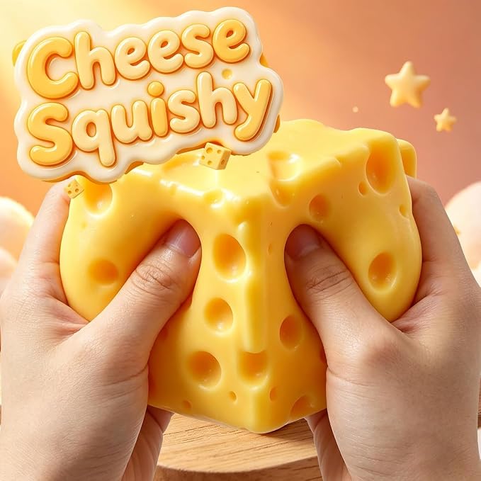 Yellow Cheese Squishy Fidget Toy