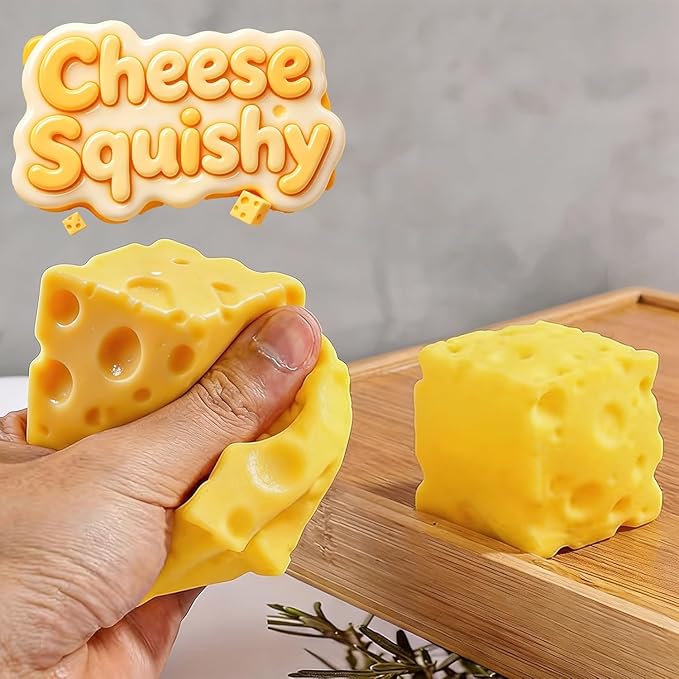 Yellow Cheese Squishy Fidget Toy