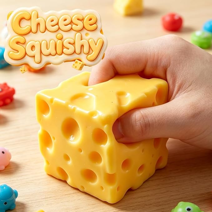 Yellow Cheese Squishy Fidget Toy