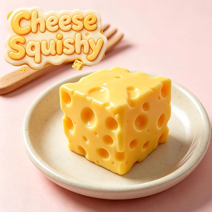 Yellow Cheese Squishy Fidget Toy