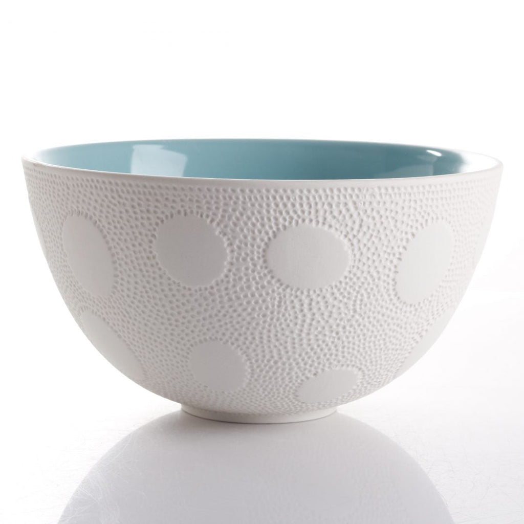 Textured Stoneware Serving Bowls — Set of 3