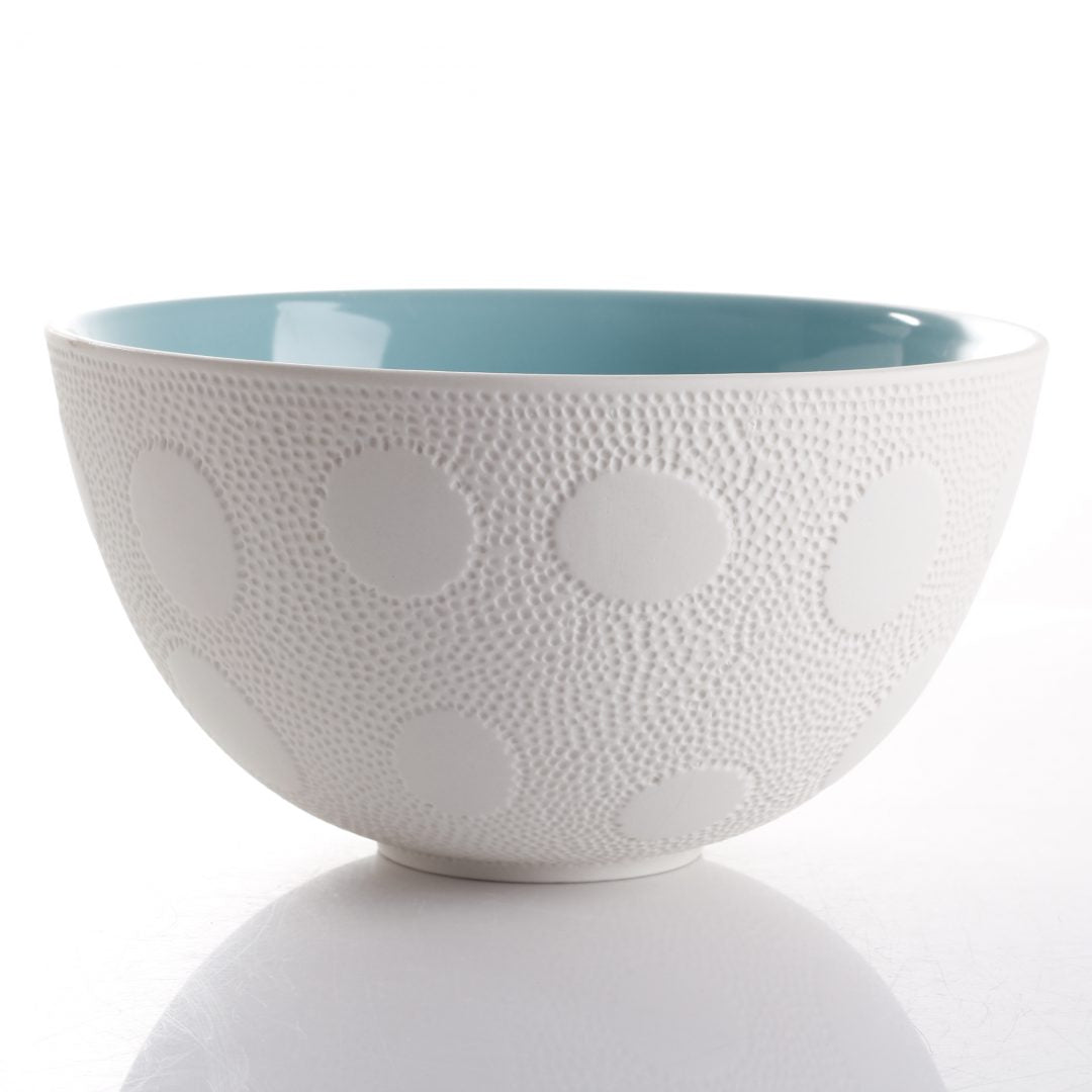 Textured Stoneware Serving Bowls — Set of 3