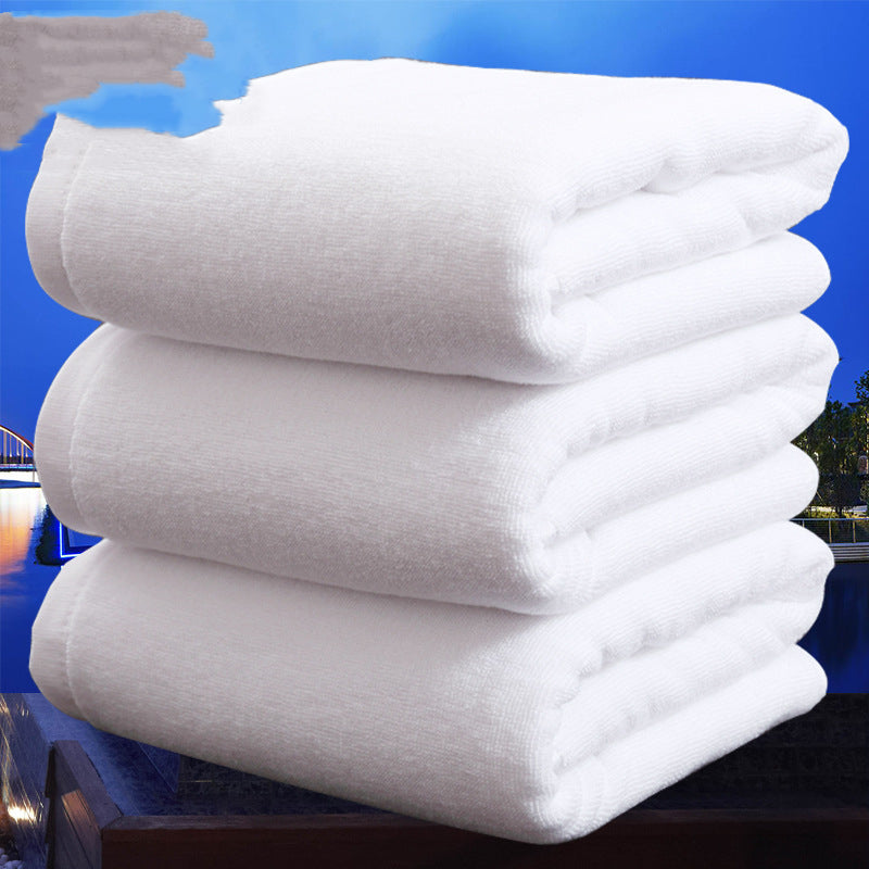 White Cotton Bath Towel — Multiple Sizes & Weights