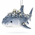 Beaded Shark Glass Ornament