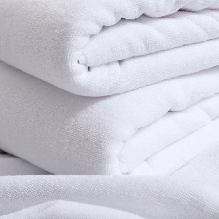 White Cotton Bath Towel — Multiple Sizes & Weights