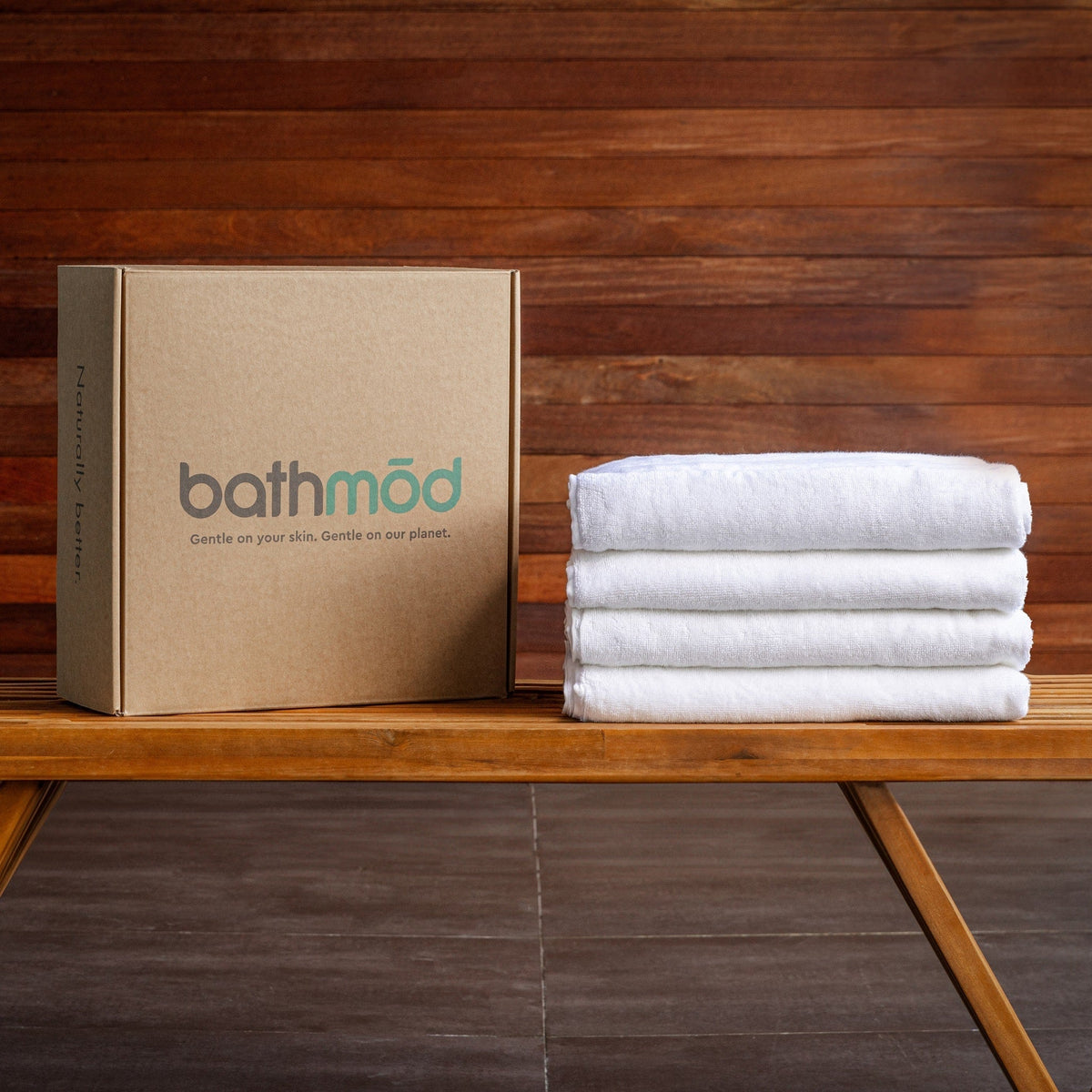 Organic Turkish Cotton Bath Towels — Set of 4