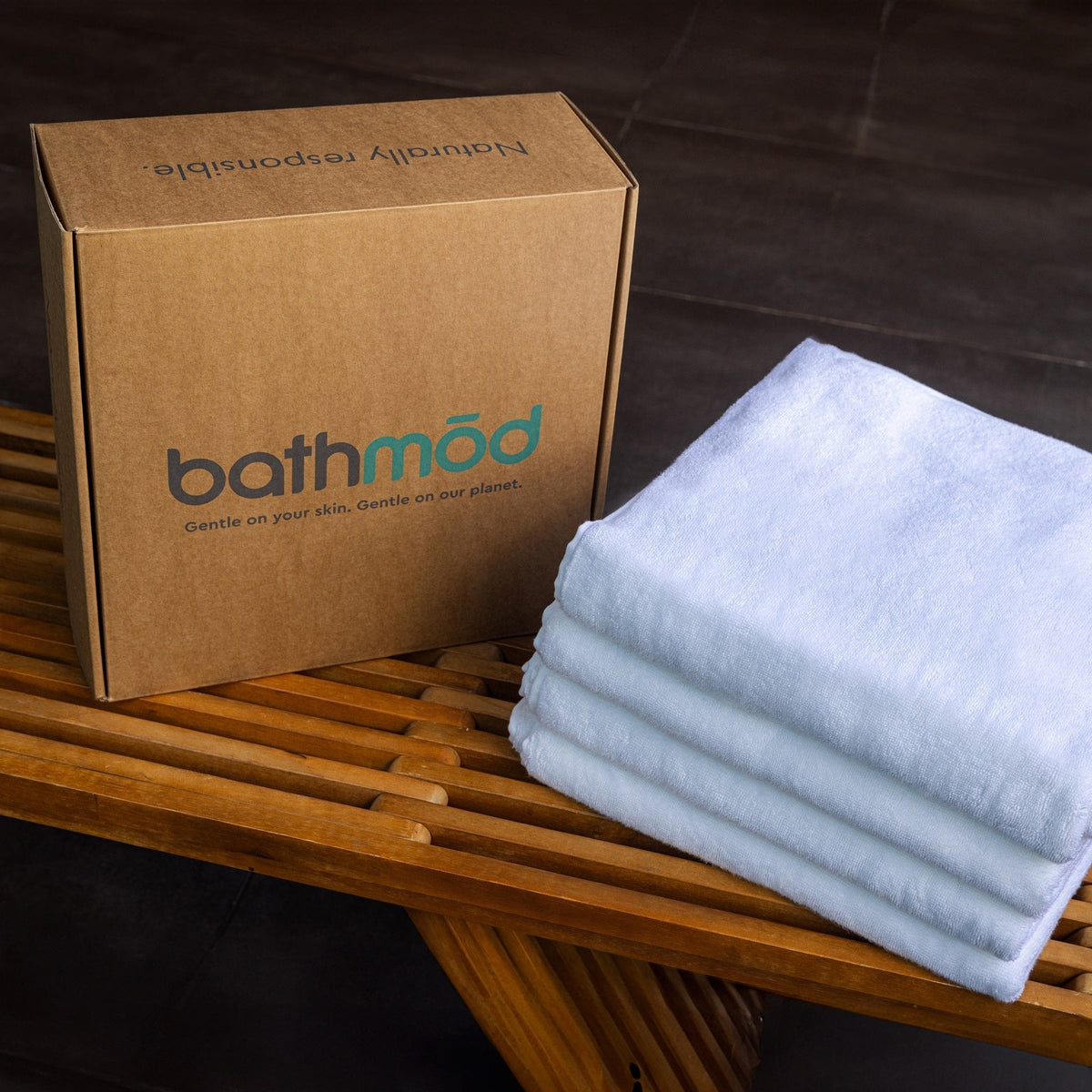 Organic Turkish Cotton Bath Towels — Set of 4