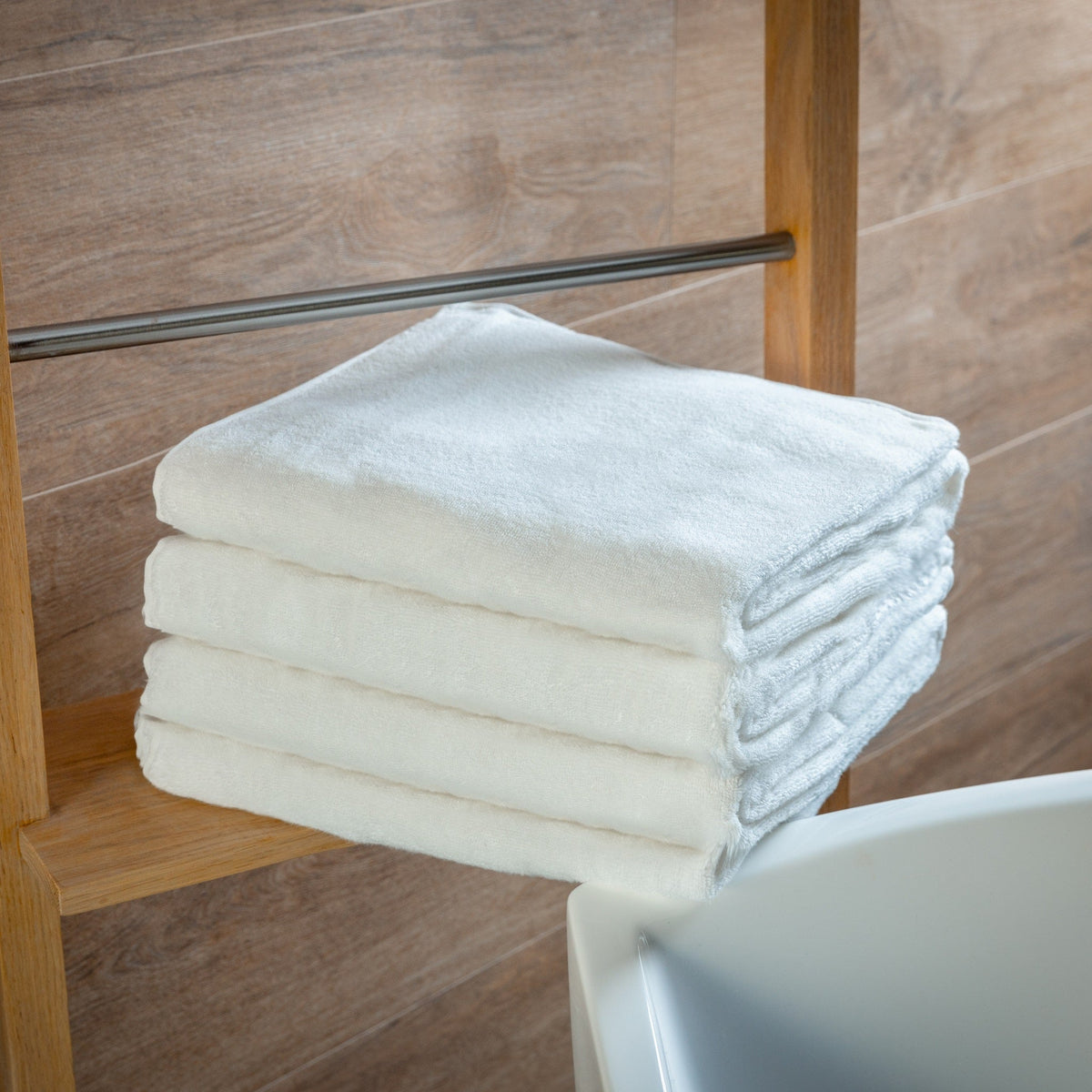 Organic Turkish Cotton Bath Towels — Set of 4