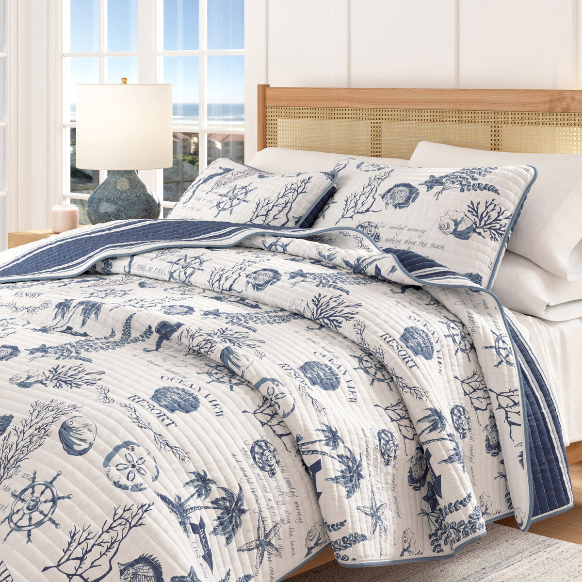 Calypso Coastal Cotton Quilt Set