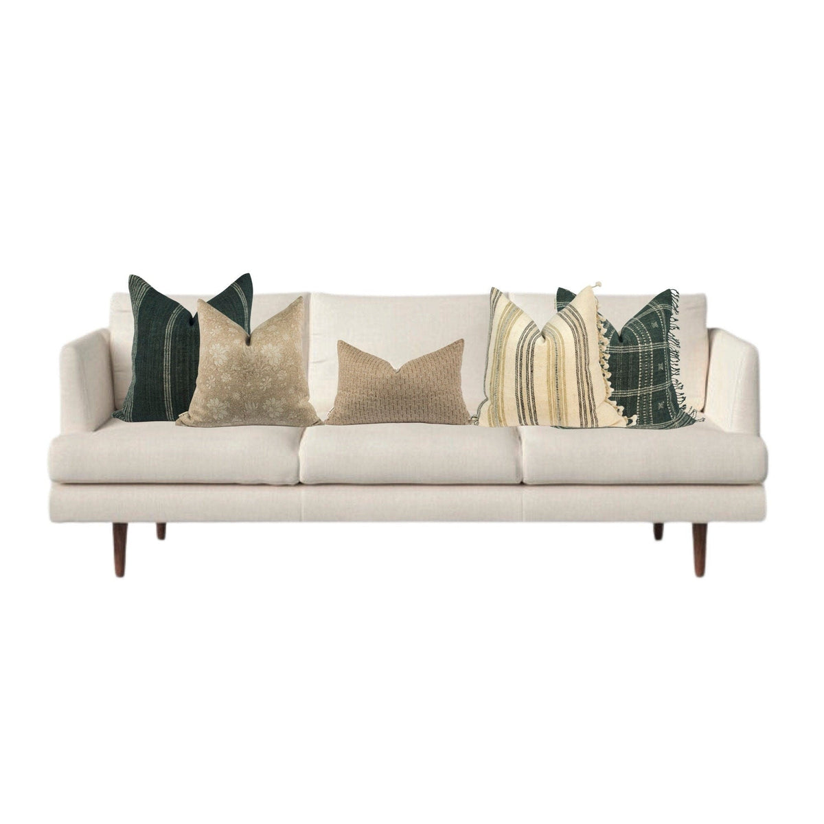 Anandi Stucco Linen-Cotton Pillow Cover