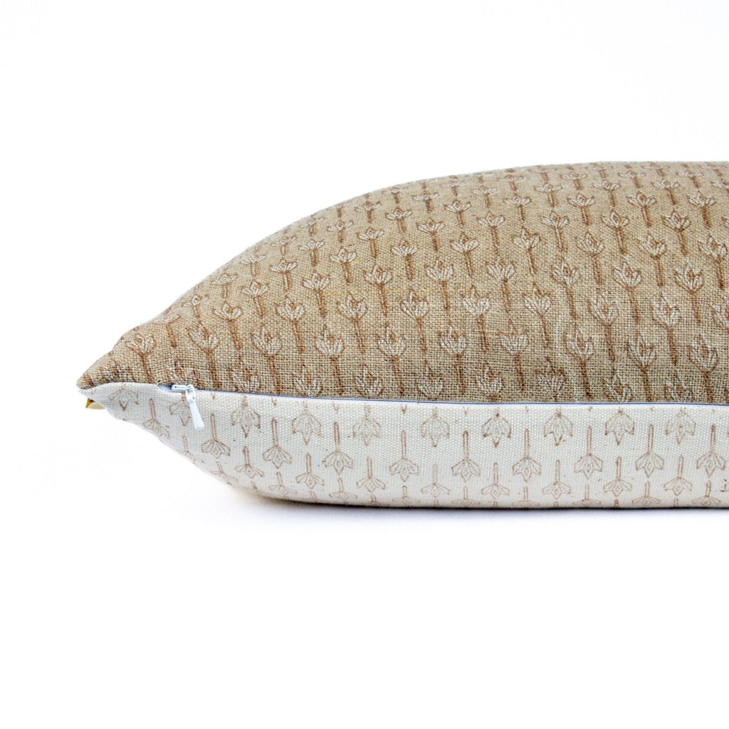 Anandi Stucco Linen-Cotton Pillow Cover