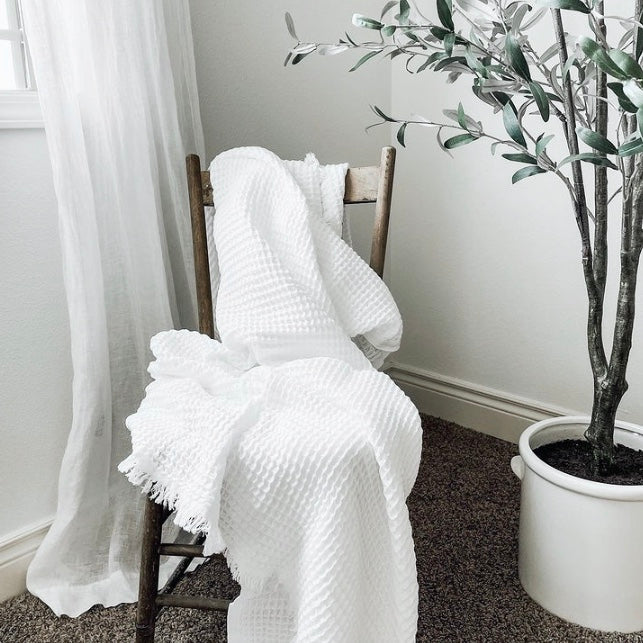 Turkish Cotton Waffle Throw