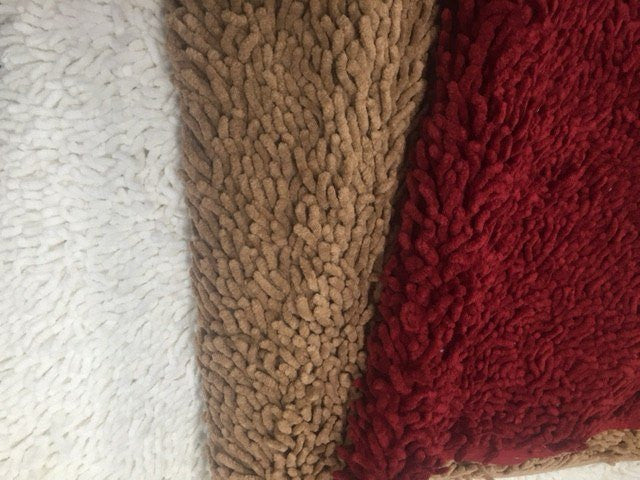 White Cotton Chenille Rug & Runner