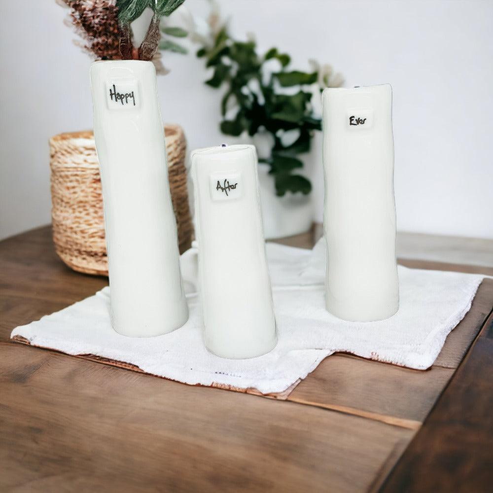 Mini White Porcelain Vase Gift Set