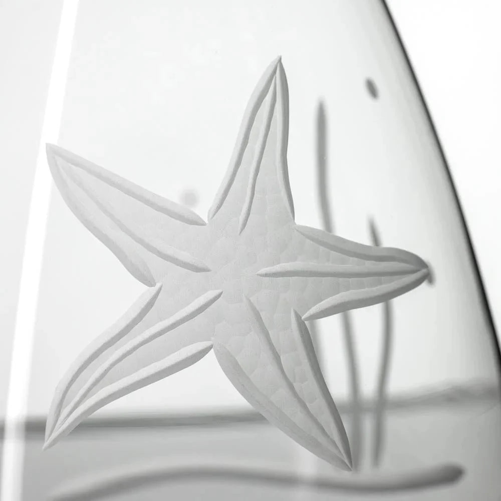 Starfish Etched Coastal Glassware