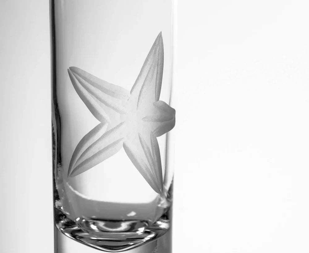 Starfish Etched Coastal Glassware