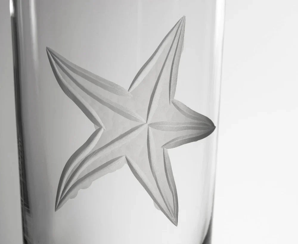 Starfish Etched Coastal Glassware