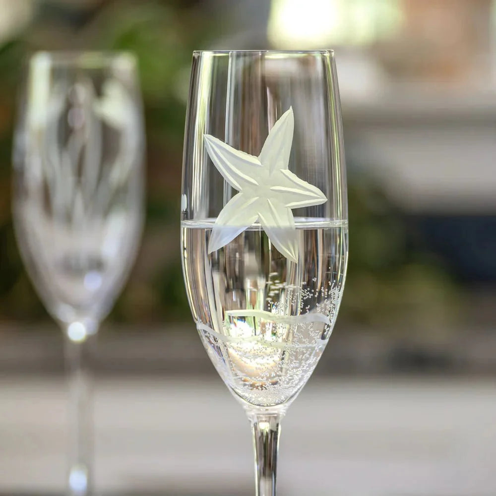 Starfish Etched Coastal Glassware
