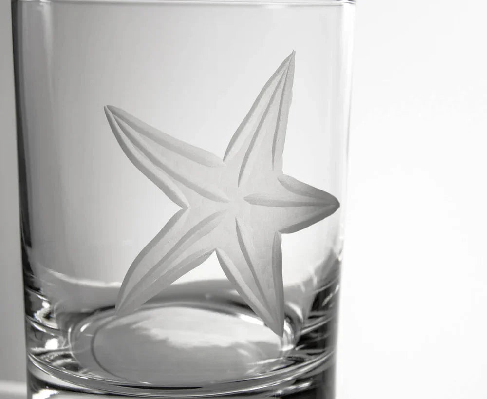 Starfish Etched Coastal Glassware