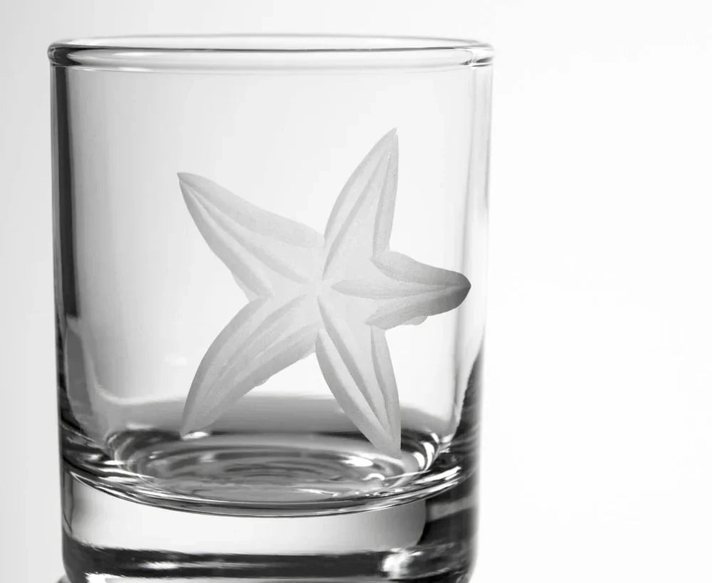 Starfish Etched Coastal Glassware