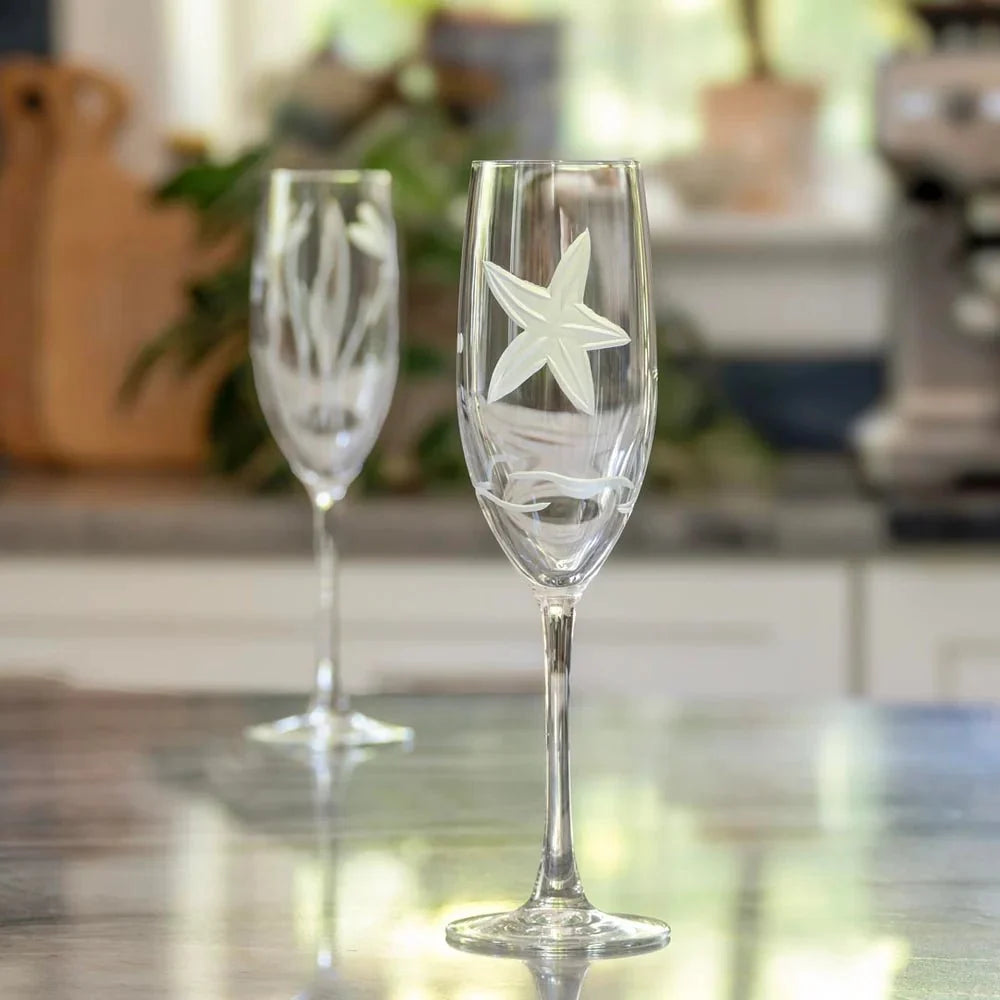 Starfish Etched Coastal Glassware