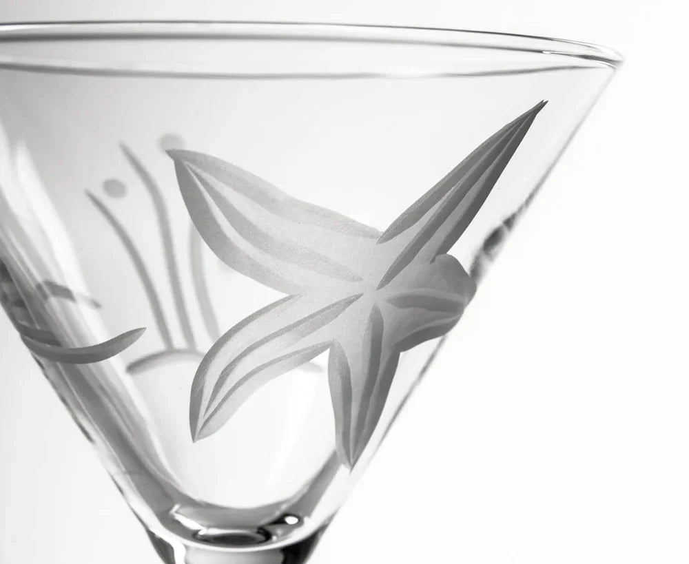 Starfish Etched Coastal Glassware