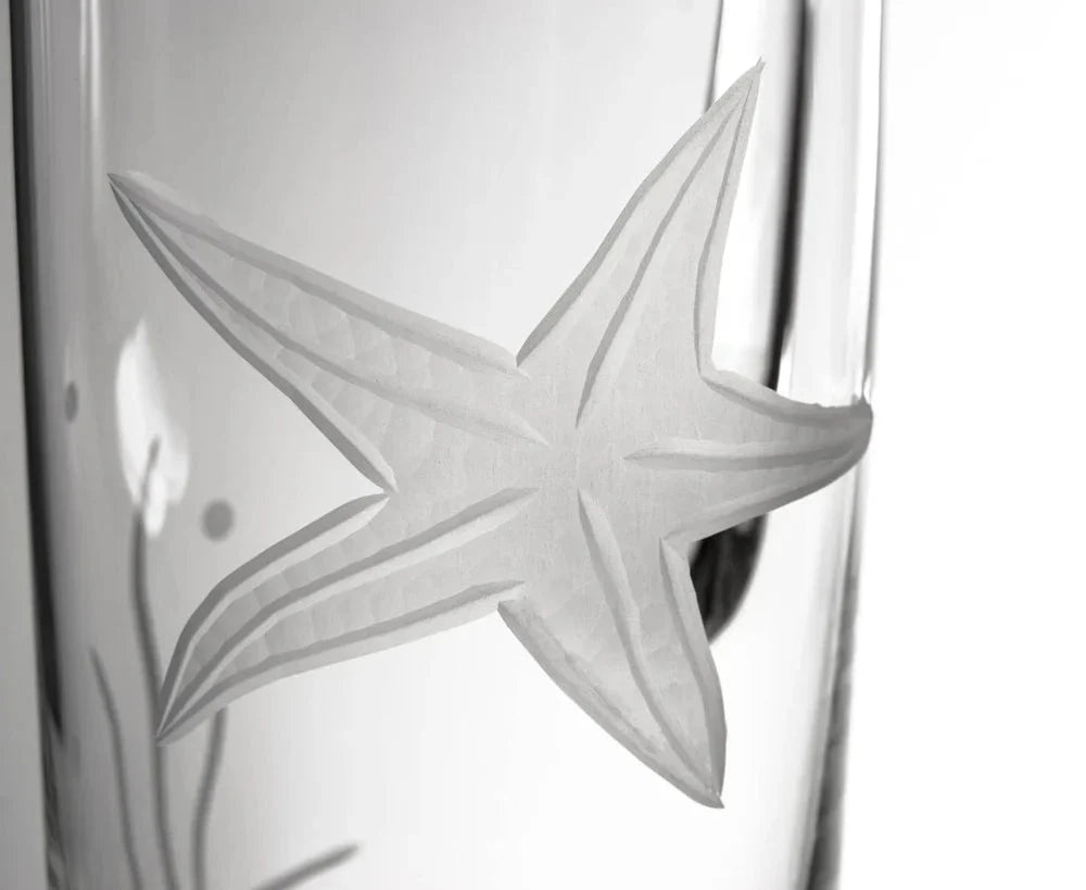 Starfish Etched Coastal Glassware