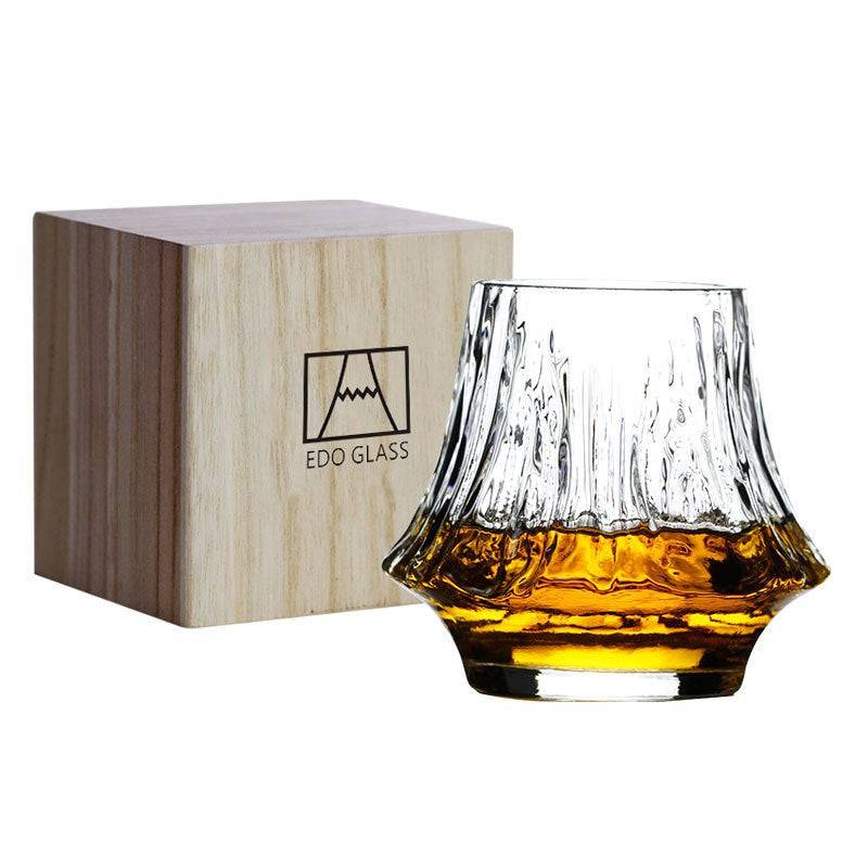 Yama Textured Crystal Whisky Glass Set