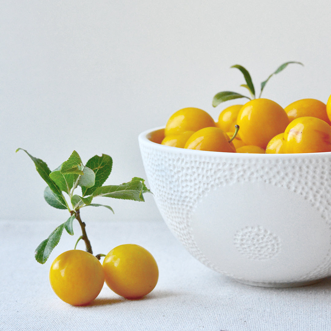 Textured Stoneware Serving Bowls — Set of 3