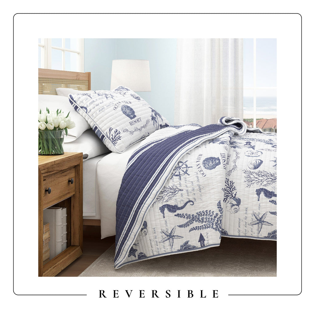 Calypso Coastal Cotton Quilt Set